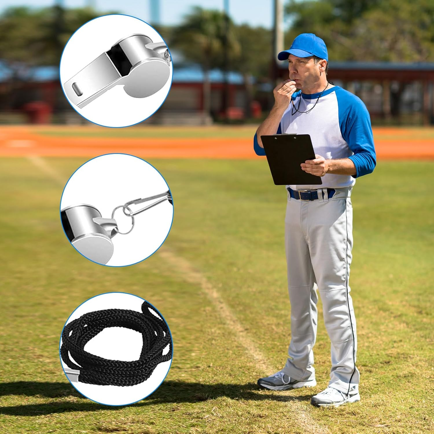 6 Pcs Red and Yellow Cards Soccer Referee Set，3Pcs Soccer Referee Cards and 3 Pcs Whistle,Soccer Cards Set Is Suitable for Football Matches,Soccer Game Sports image number 2