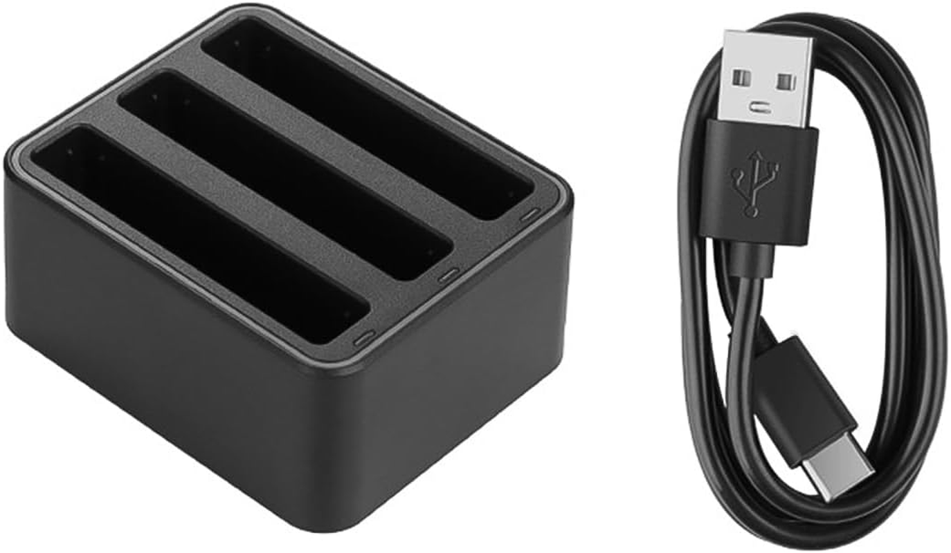 VOANZO Compatible with X4 Battery Sports Camera Full Decoding Large Capacity X4 Accessories Rapid Charging Dock for 3 Batteries Ideal for Travel Outdoor Use image number 4