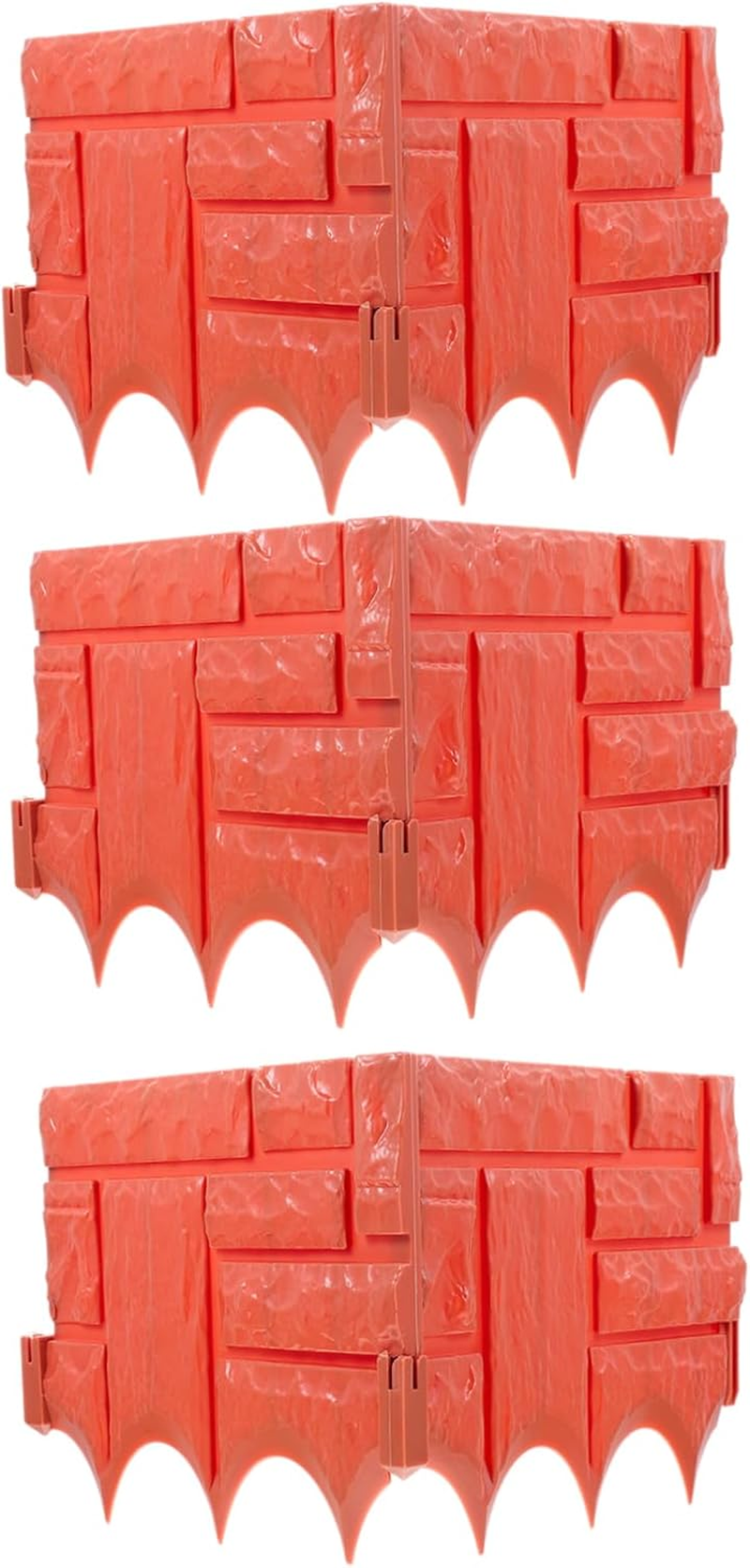 BUTIFULSIC 6Pcs Simulated Fence Garden Edging Plastic Picket Fence for DIY Decorative Plant Border Lawn Garden Borders image number 3