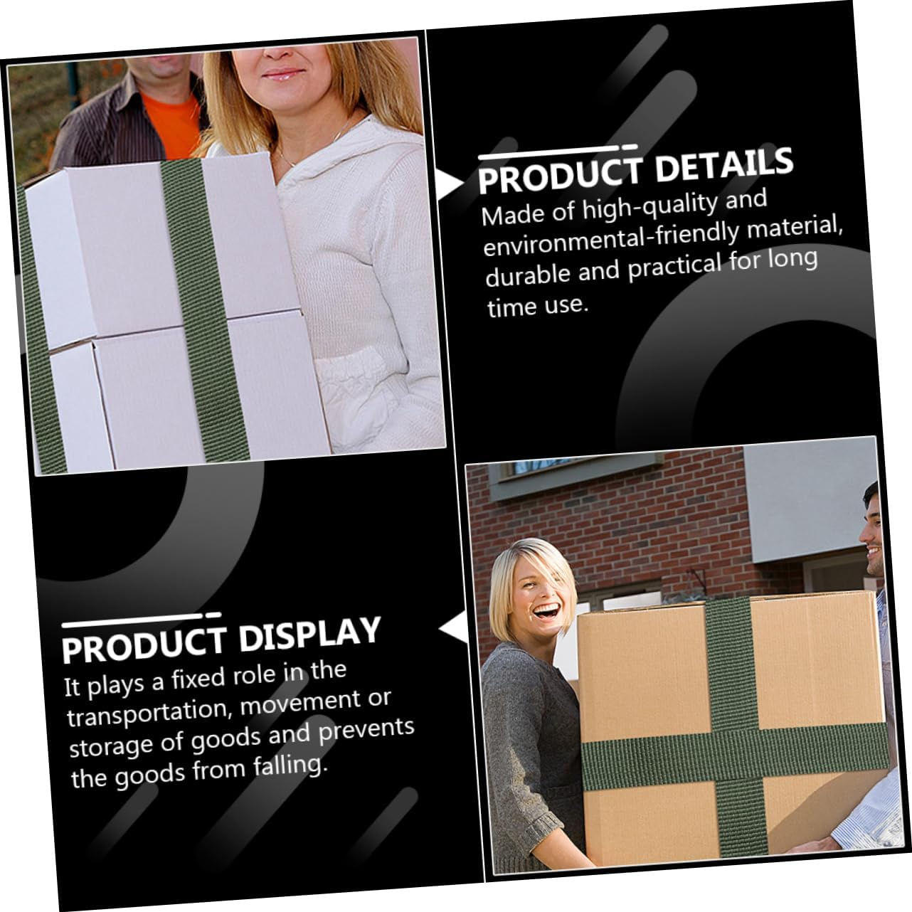 BESTYASH 6Pcs Environmental-Friendly Luggage Fixed Belt Car Luggage Binding Belt Cargo Fixing Strap