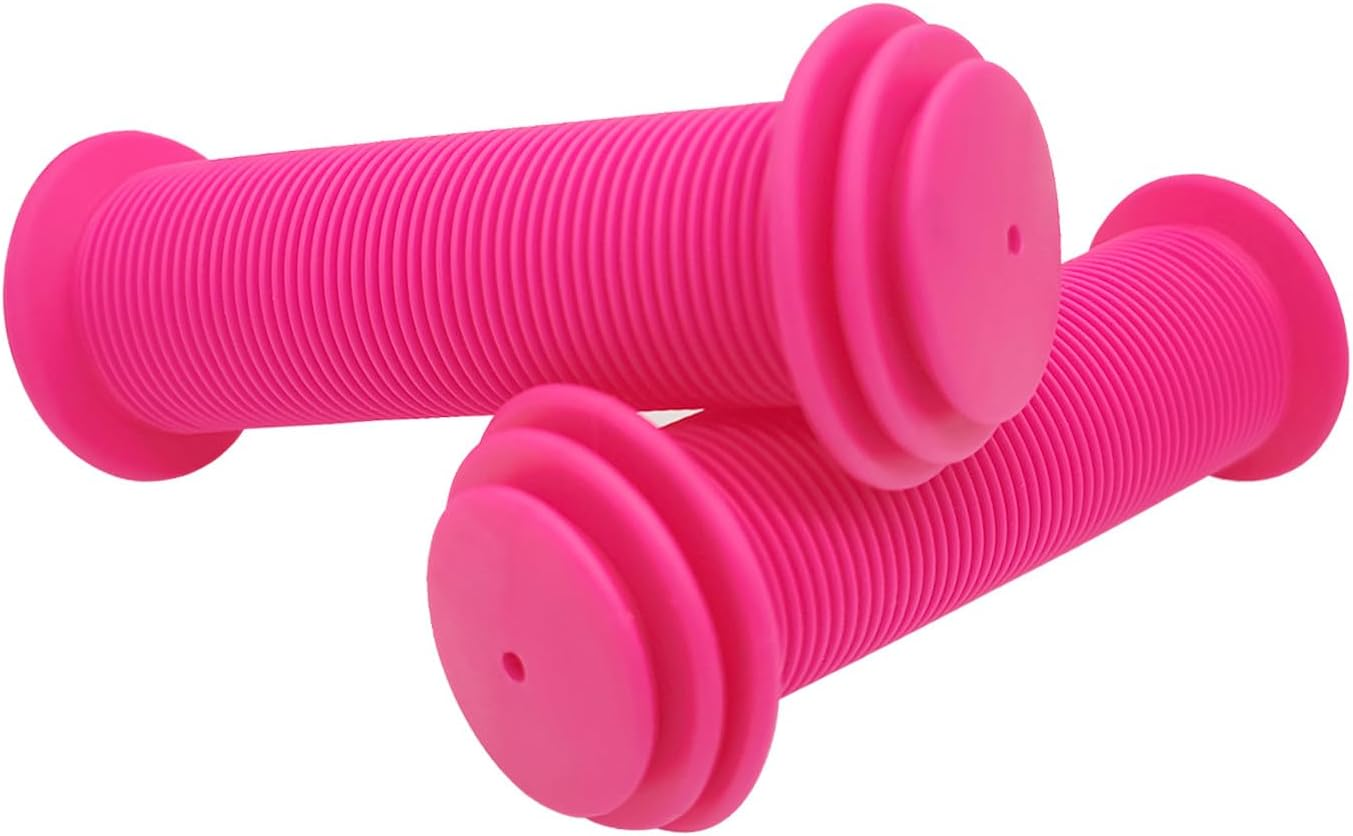 2Pcs Bike Handlebar Grips, Non-Slip Soft Rubber Cycling Grips for Universal Kids Bikes, Mountain Bikes, Scooters, Balance Bikes, Folding Bikes