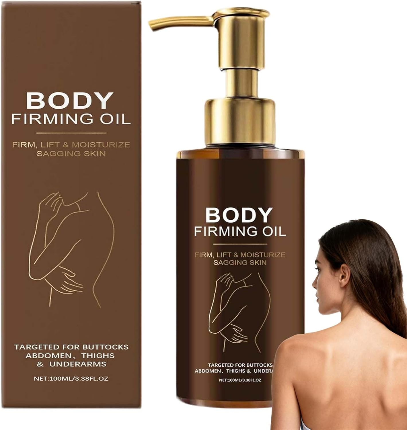 Glows Remedy Oil Skin Tightening, Lift Firming Body Oil, Body Firming Massage Oils for Dry Sagging Skin, Reduces Fine Lines, Wrinkles & Stretch Marks, Non-Greasy Moisturizer Bodys Oils. (3PCS)