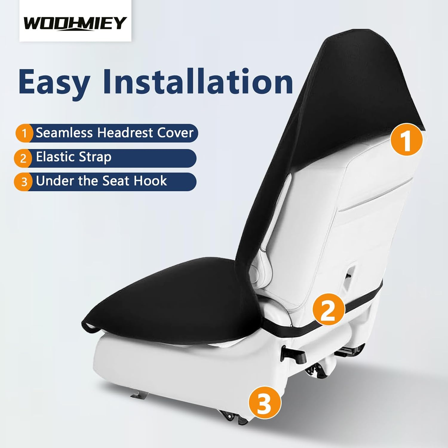 WODHMIEY 2 Pcs Waterproof Sweat Towel Car Seat Cover, 140 X 75Cm, Made from 3 Layers Towel Fabric, Nonslip Backing, Easy Installation, Machine Washable, Suitable for Cars, Suvs and Trucks