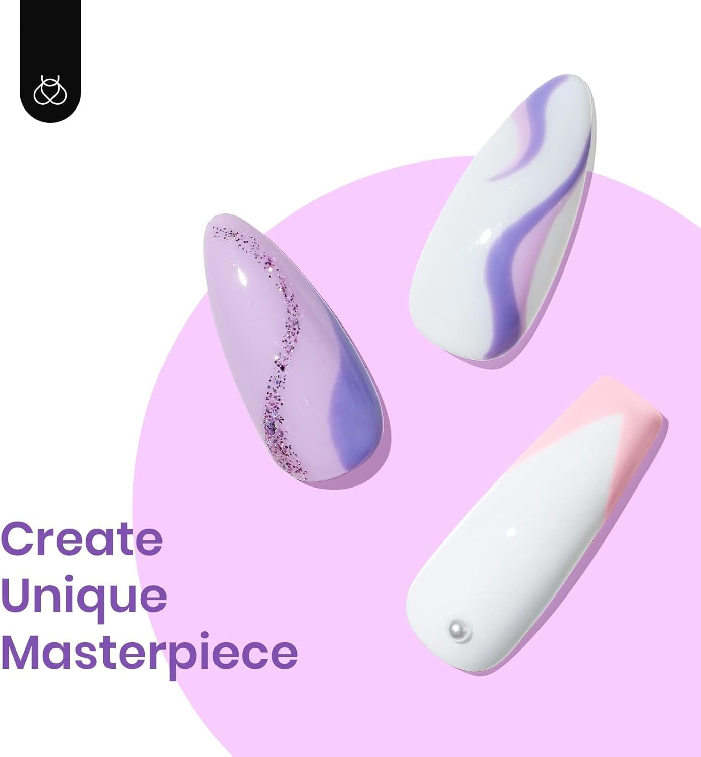 Beetles 6 Colors Gel Nail Polish Kit, Romantic Garden Pink Purple Glitter Gel Polish Milky White Soak off Nail Lamp Cured Nail Art image number 3