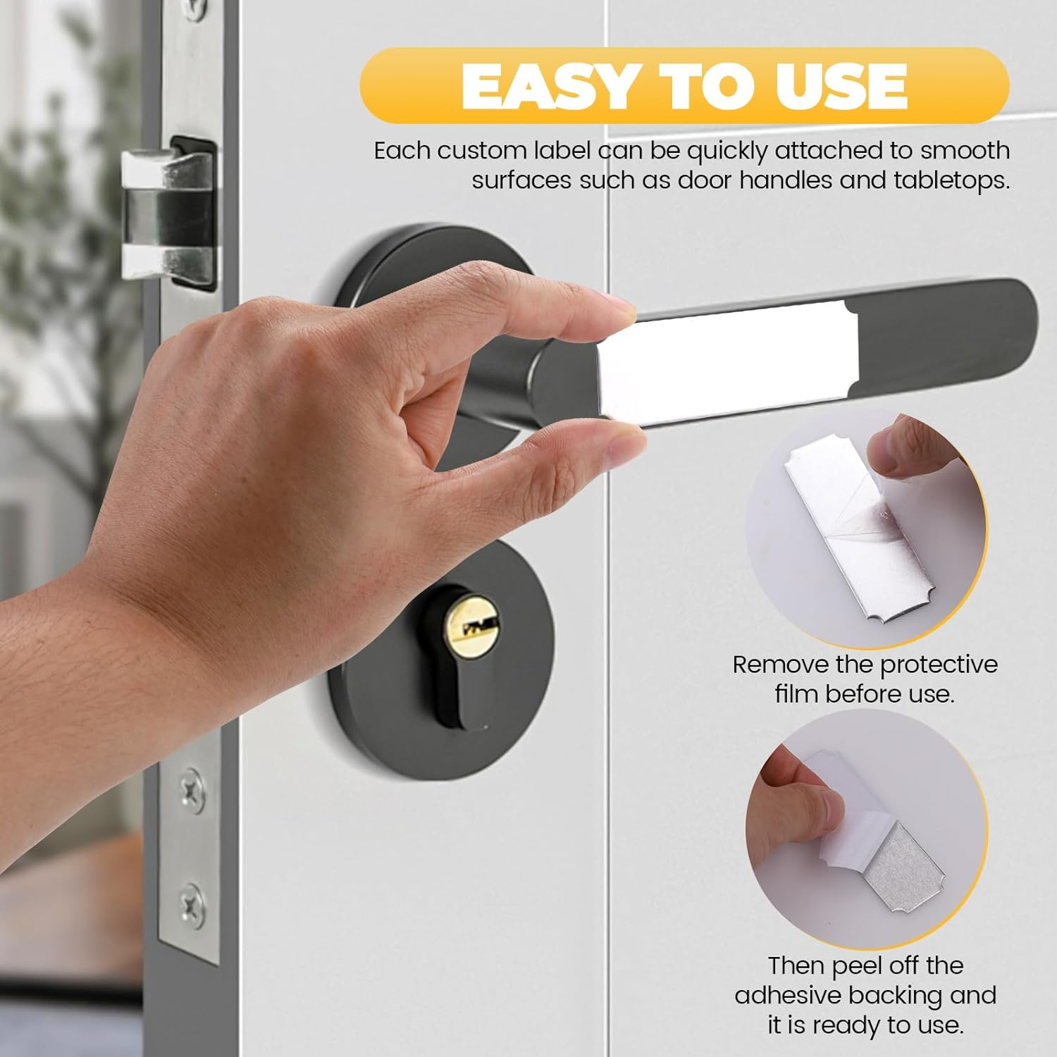 30 Pack Name Plates with Adhesive Backing, Laser Engraving Blanks, Metal Aluminum Personalized Trophy Plate Engraved Plaque Custom Name Tag, 3'' X 1'', Silver image number 3