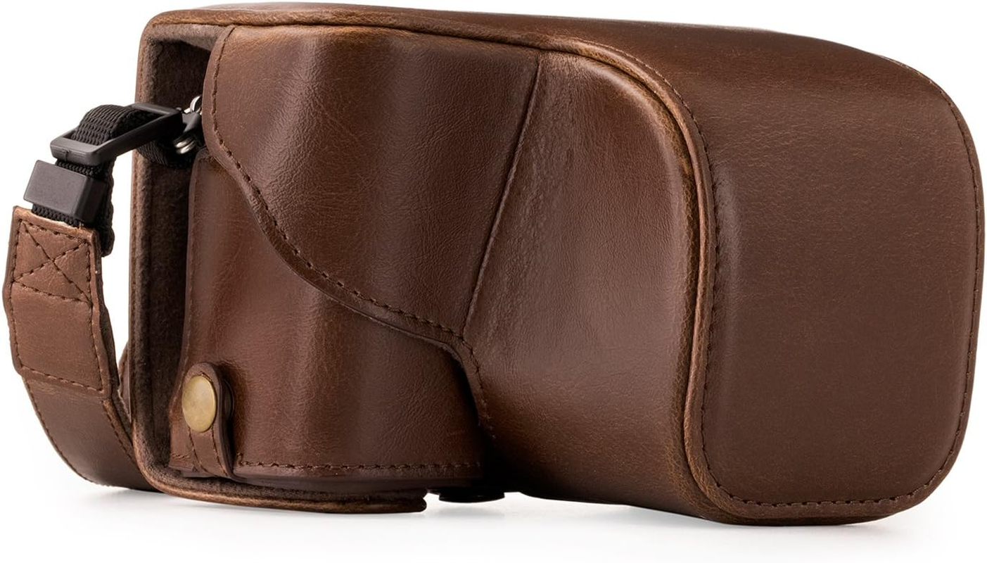 Megagear MG407 Sony Alpha A6300, A6000 (16-50 Mm) Ever Ready Leather Camera Case and Strap - Dark Brown