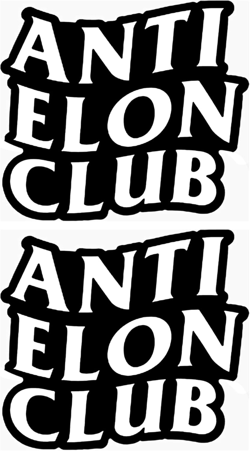 2 Pack anti Elon Bumper Sticker - I Bought This before We Knew Elon Was Crazy!Funny Tesla Club Car Sticker Elon Regret! Model X Y 3 S Vinyl Window Cling Decal ﻿ (Elon Went Crazy)