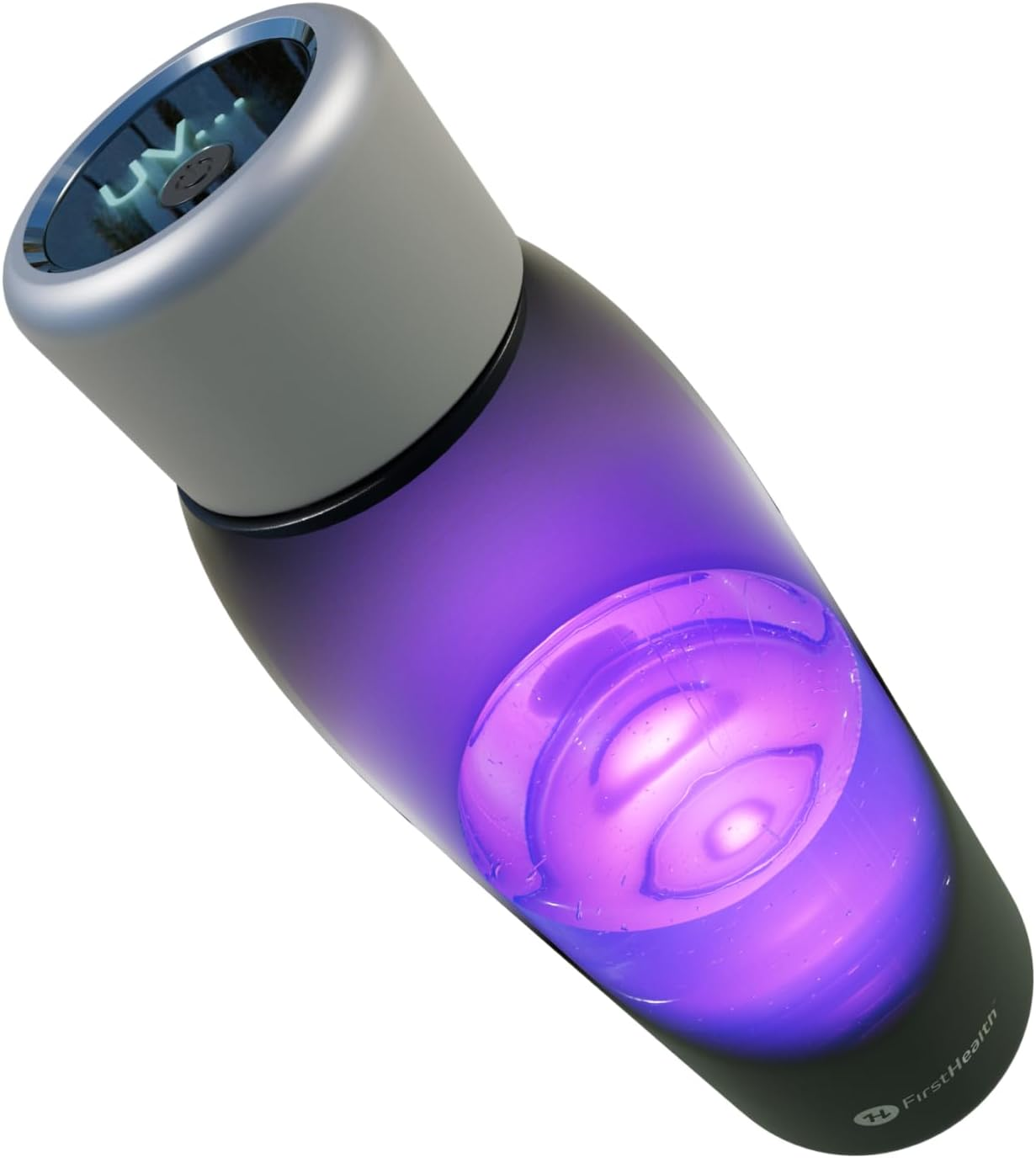 FIRSTHEALTH UV Self-Cleaning and Water-Purifying Bottle -18 Ounce Insulated Rechargeable Stainless-Steel Tumbler, Reusable, Kills 99.9% of Germs, Bacteria. Keeps Hot for 12-HR or Cold for 24-HR image number 3