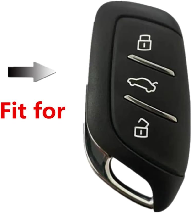 Honeycomb Pattern Silicon Car Key Cover Cases for Roewe RX3 RX8 ERX5 RX5 I6 I5 MG4 MG5 MG6 MG ZS EV HS EHS ZX GT 3 Buttons (Black) image number 3