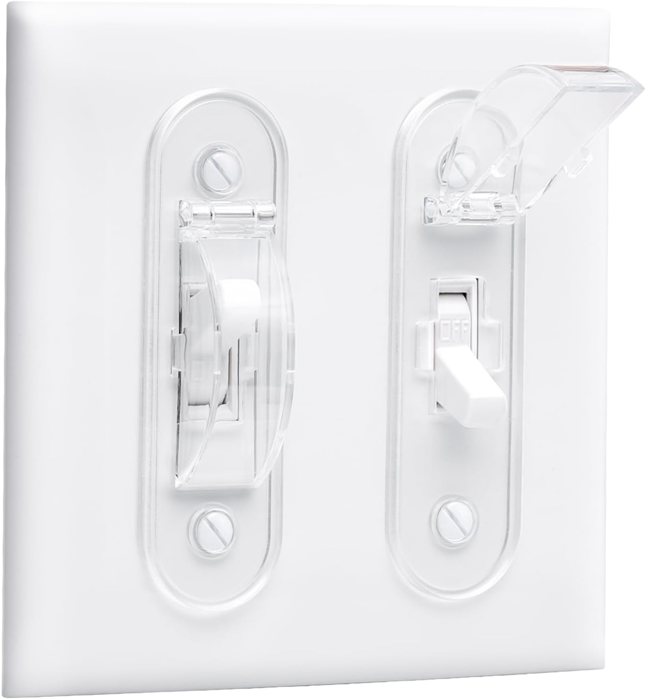 Wall Switch Guard, Child Proof Light Switch Cover Guard | Toggle Style | Light Switch Protection | Keep Toggle Switch in on or off Position | 1 Pack, White