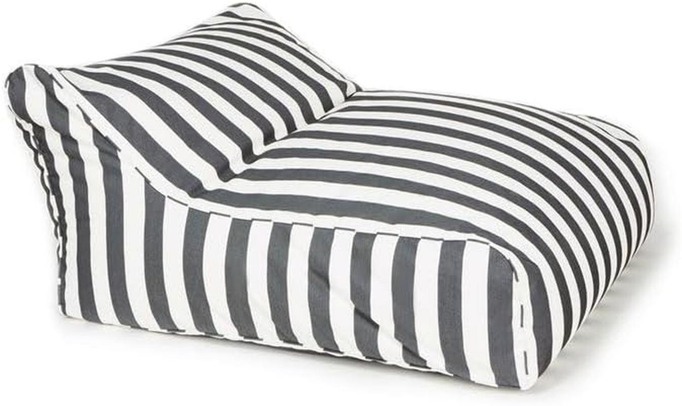 Billy Fresh Hang Out Outdoor Beanbag, 120 Cm Length X 110 Cm Width X 70 Cm Height, Black/White Stripe image number 4