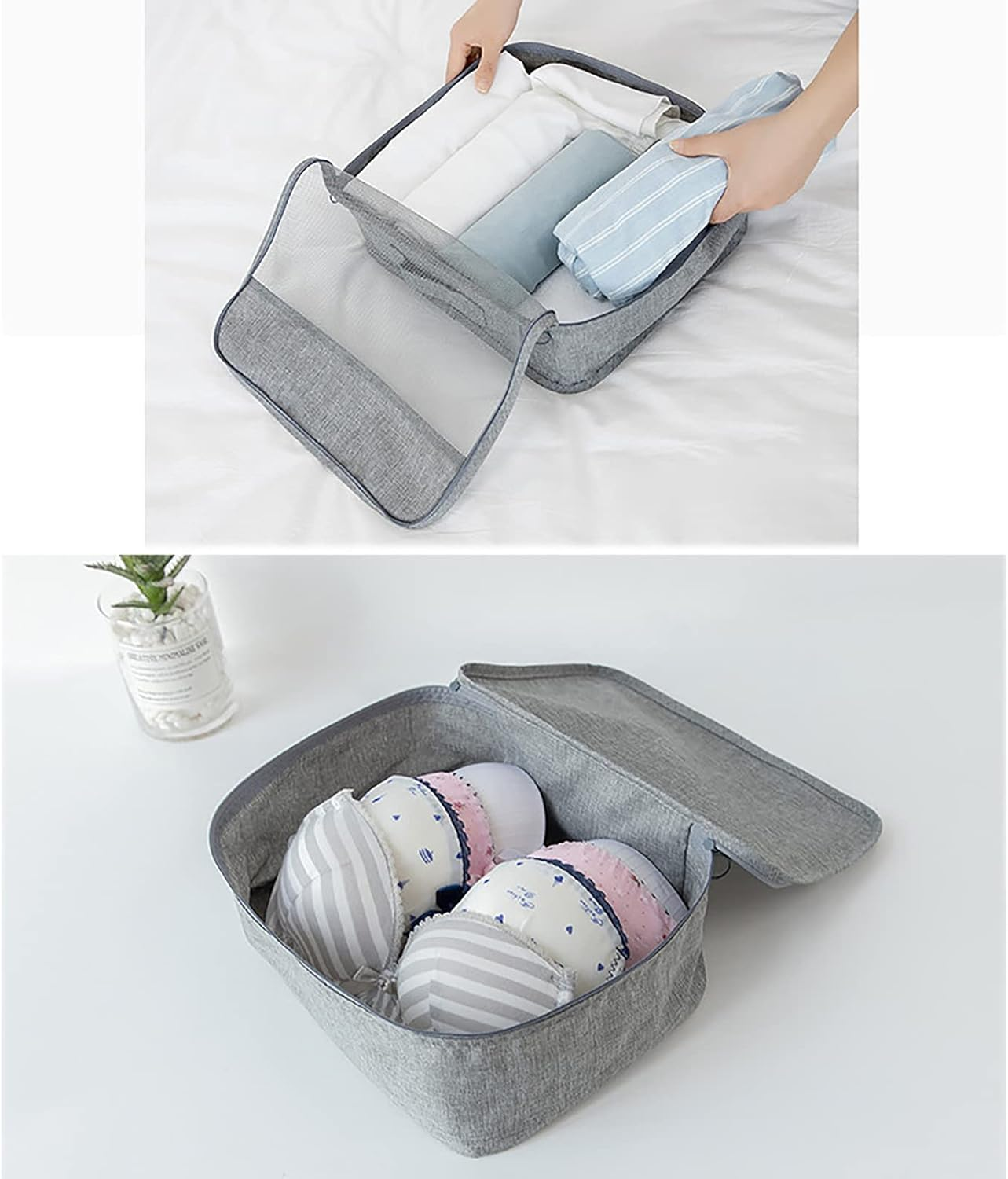 Packing Cubes for Suitcases 7 Set Travel Packing Organizers Cubes Luggage Suitcase Organizer Bags Clothes Underwear Cube Shoe Pouch Pack image number 5
