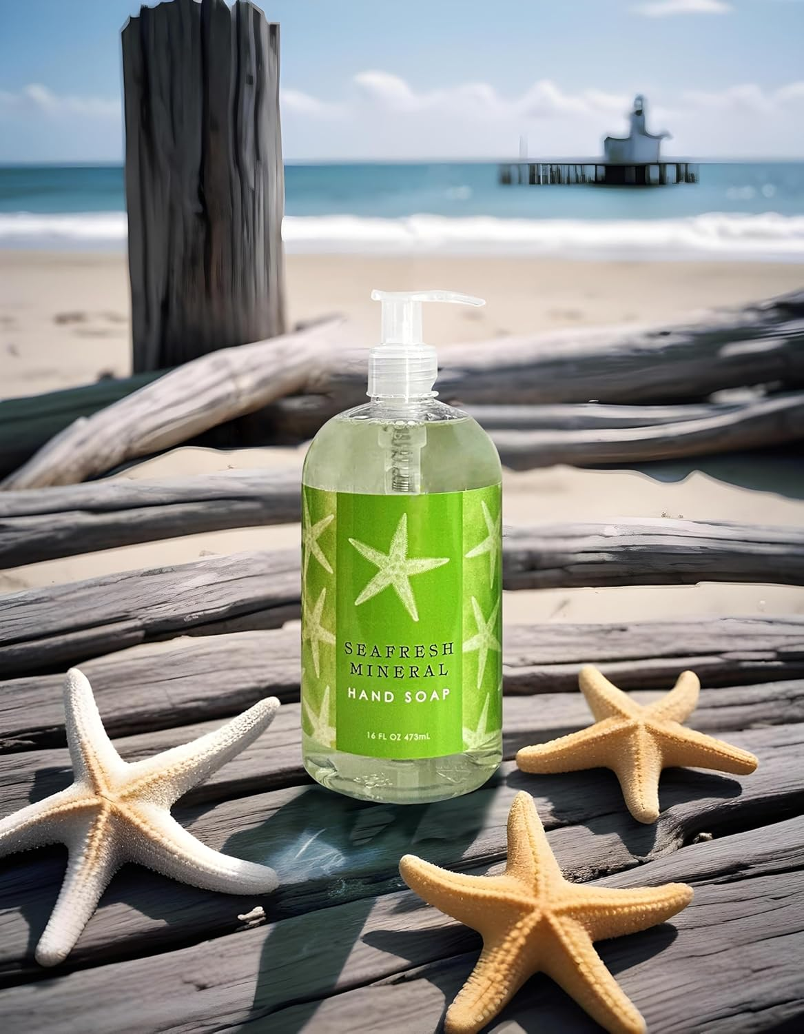 Greenwich Bay SEAFRESH MINERAL Shea Butter Hand Soap Enriched with Ocean Minerals, Cocoa Butter and Grapeseed Oil 16 Oz image number 3