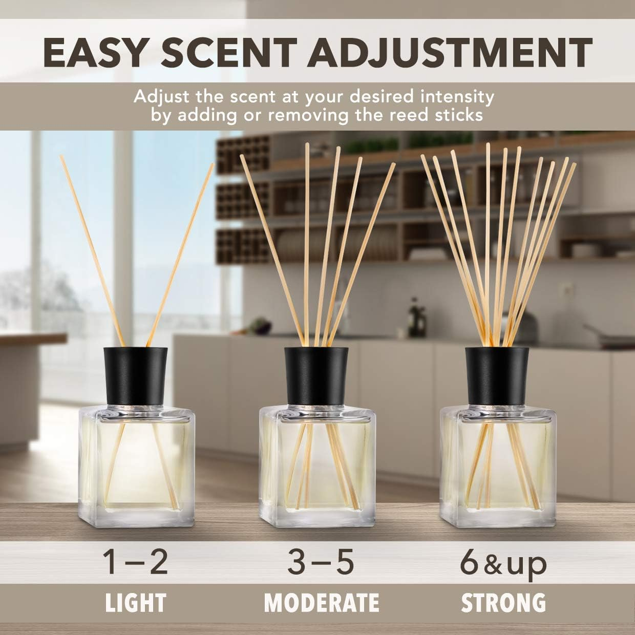 Orange Reed Diffuser Natural Essential Orange Oil 200Ml - Fresh & Long Lasting Home Fragrance - Gift Set with Bamboo Sticks - Best for Aromatherapy - Spa - Home - Kitchen - Bath - Office image number 1