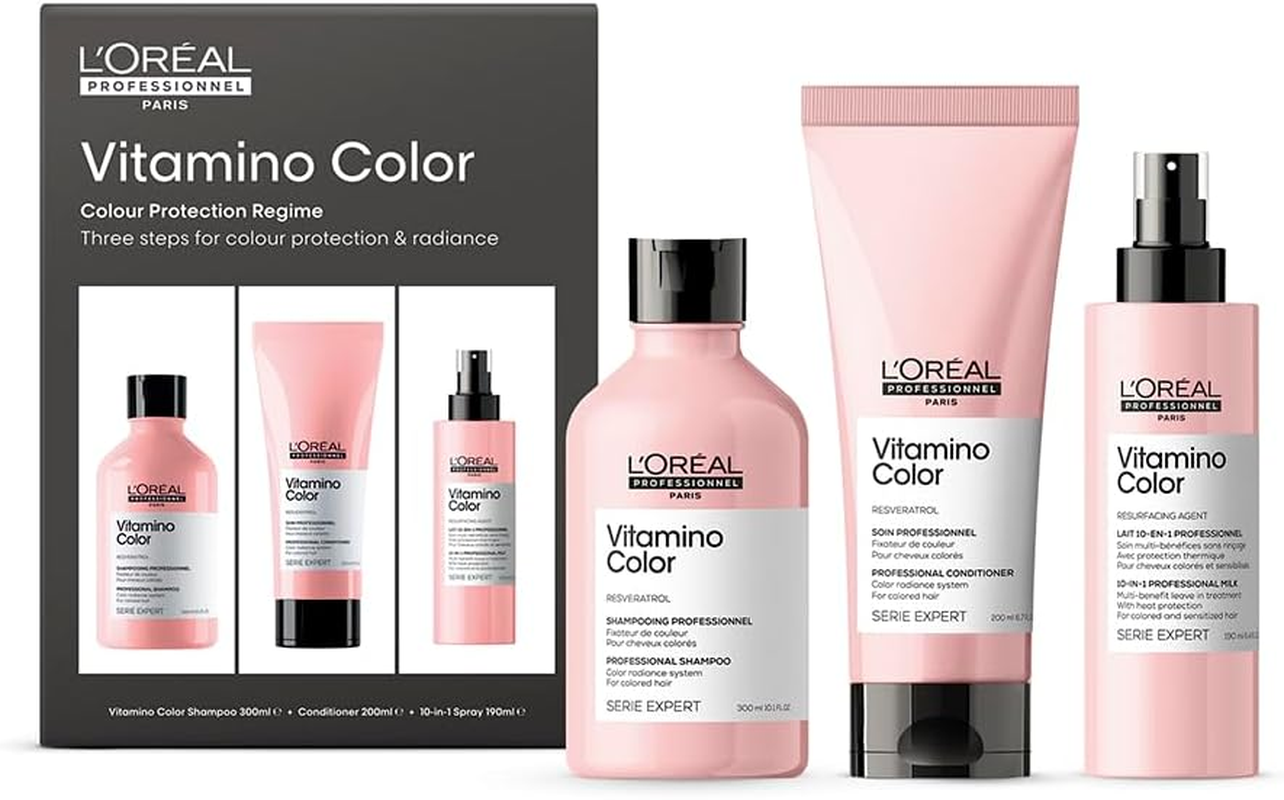 L'Oreal Professionnel Vitamino Color Trio Set | Salon Grade Hair Color Protection & Preservation | Prevents Damage | Adds Vibrancy & Enhances Shine image number 5