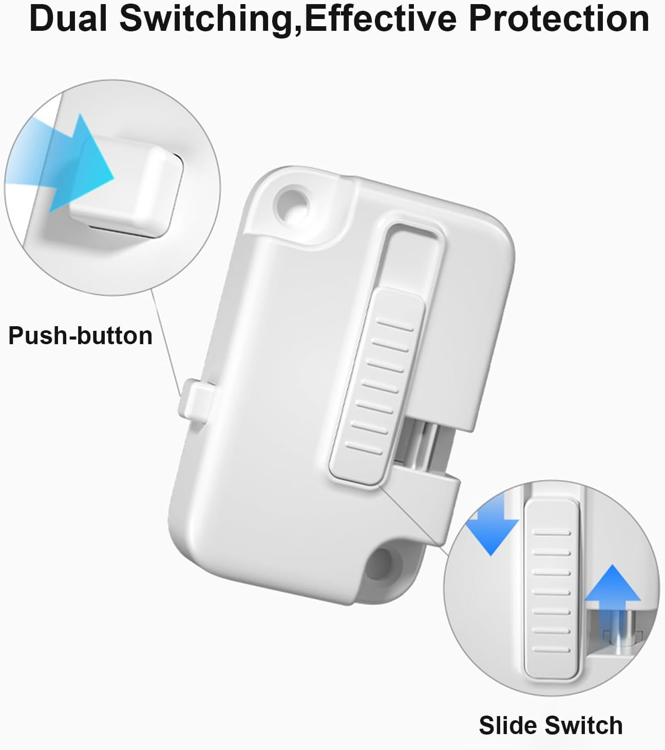 Refrigerator Lock, 2 Pack, Press & Slide Baby Proof Locks with Adhesive & Screws for Fridge Oven Window Cabinet image number 4