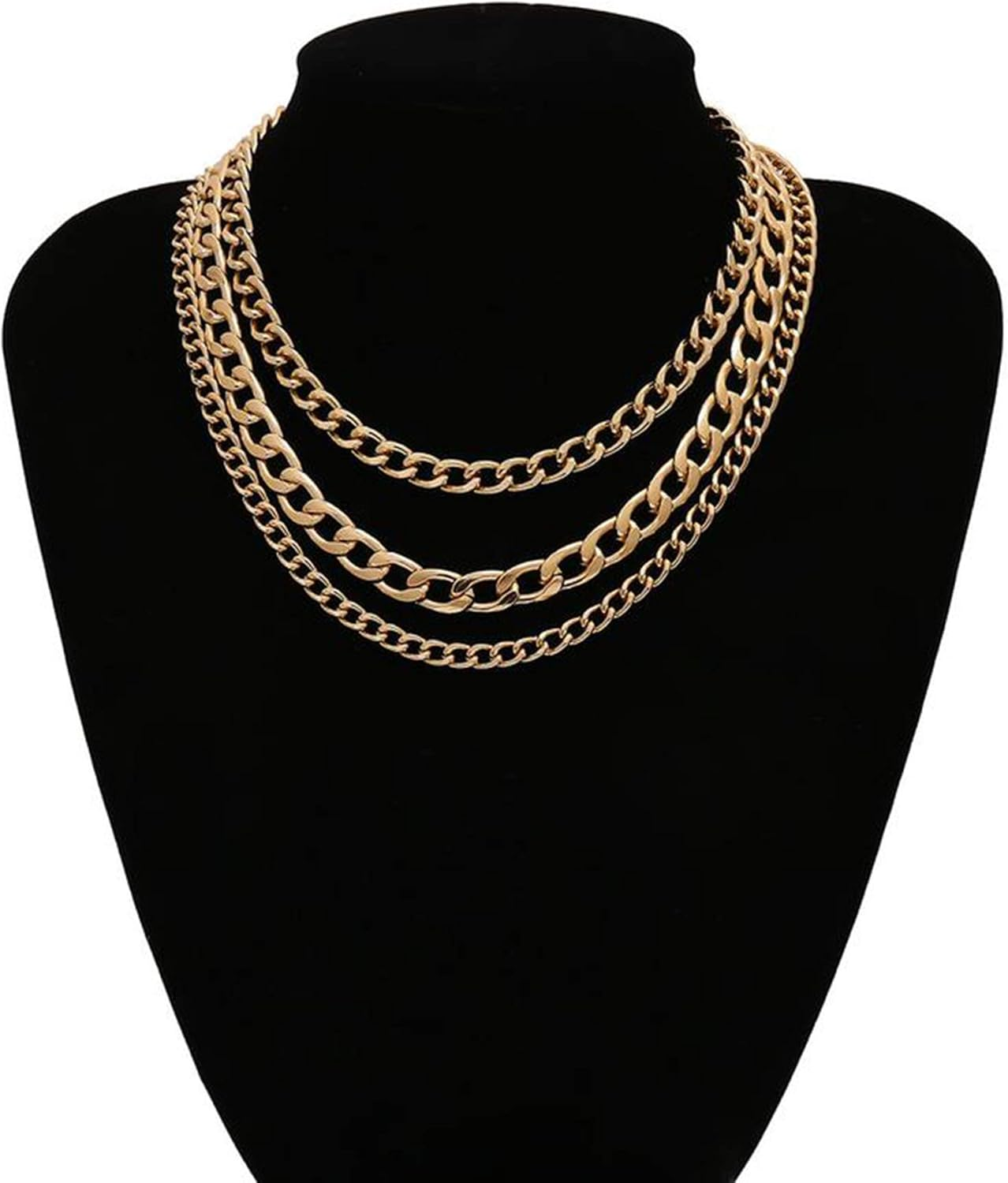 ALEXCRAFT 16.4Feet Gold Plated Brass Curb Chain Twisted Chunky Link Chains Bulk with Spool for Jewelry Making image number 3