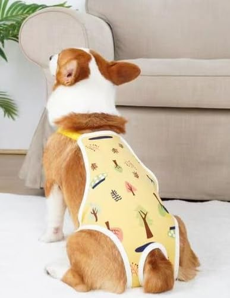 Dog Diapers Female Washable Sanitary Pantie with Adjustable Suspender, Reusable Doggie Period Panties, Pet Underwear Diaper Jumpsuits for Male Dogs in Heat, Puppy Diapers for French Bulldog (S) image number 2