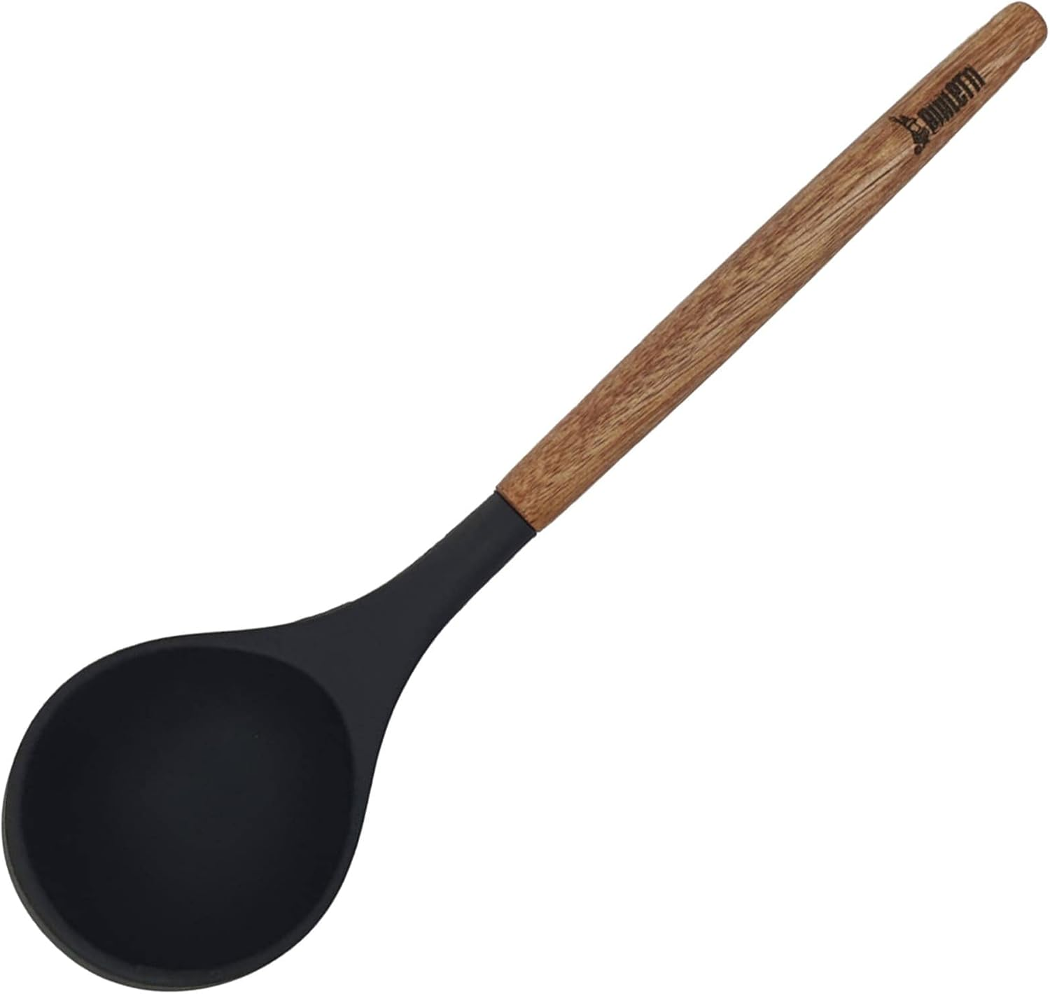 St Clare Silicone Ladle with Acacia Handle, Black image number 1