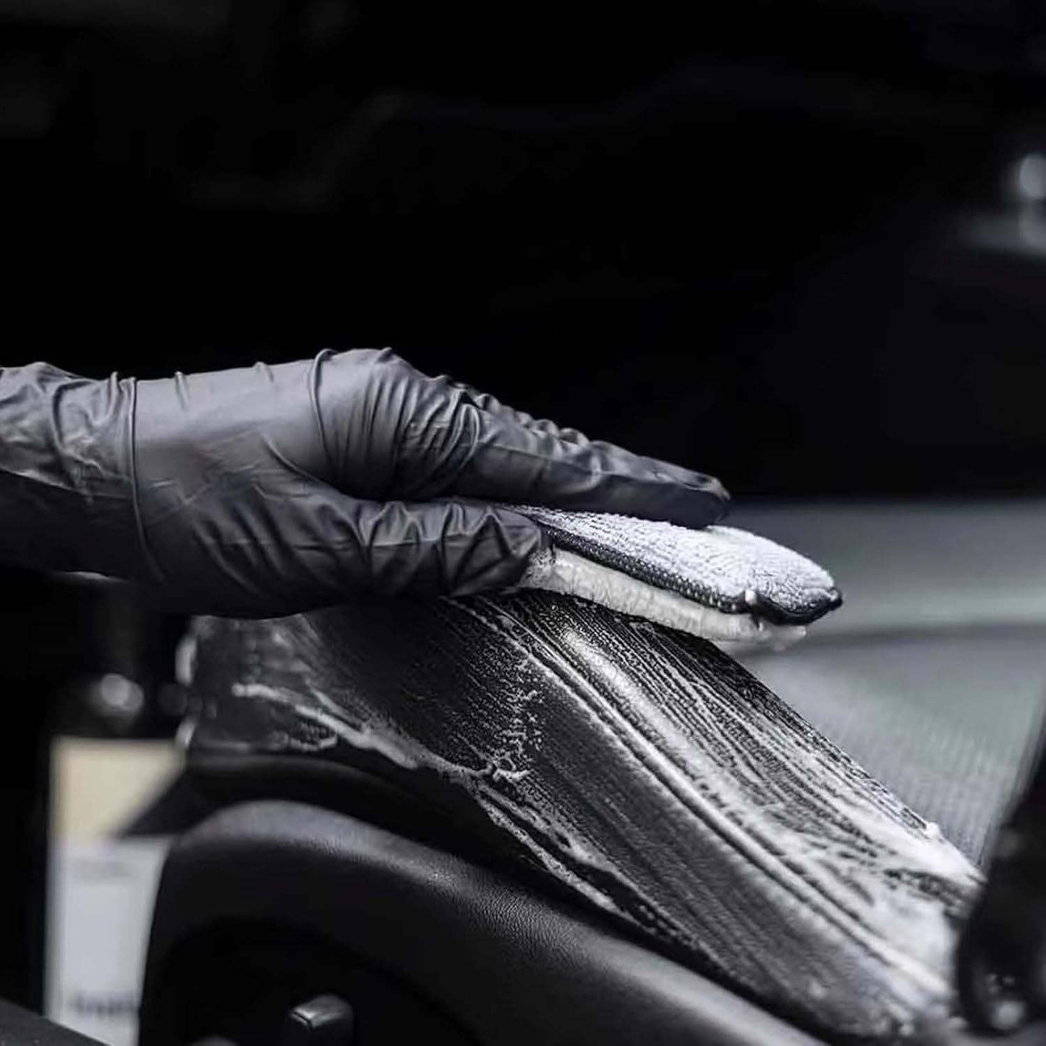 Scrub Ninja, 4 PCS Car Interior Cleaning Sponge, Interior Scrubbing Sponge, Auto Detailing Scrub Pads for Plastic Leather Upholstery Cleaning