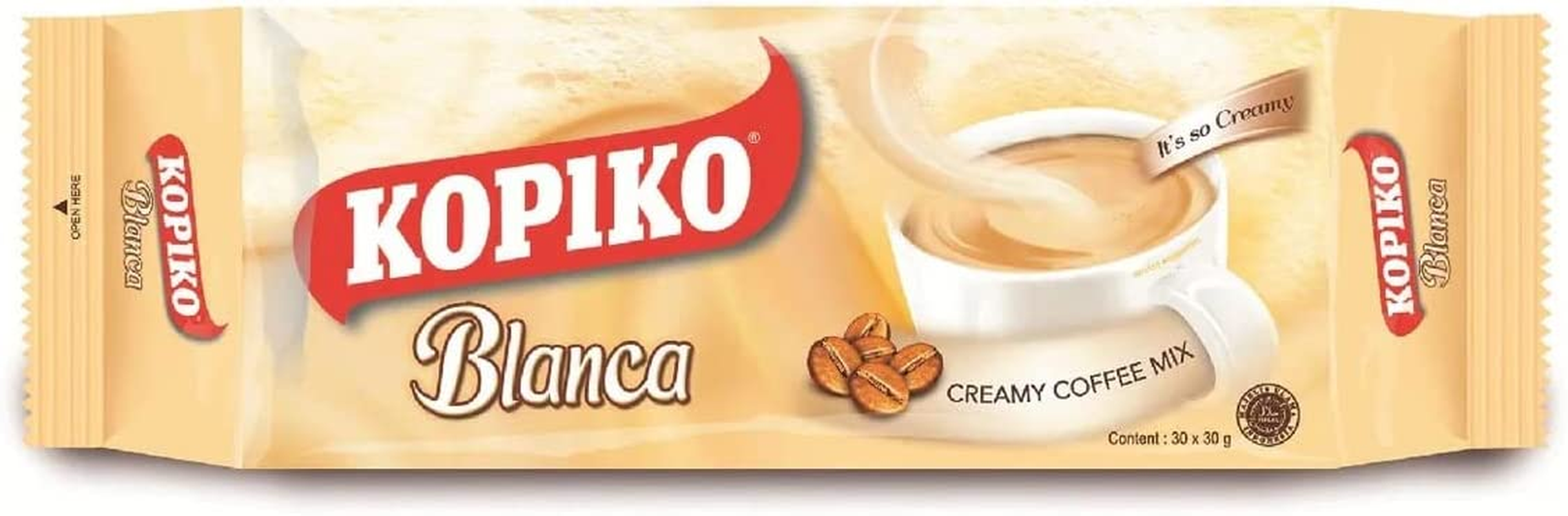 Kopiko Blanca Creamy Coffee Mix 30 G, 30 Sachets