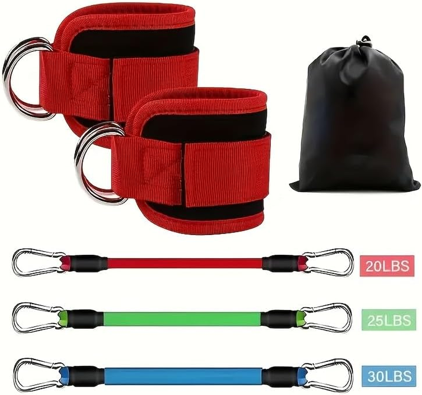 Ankle Resistance Band with Cuffs, Ankle Bands for Working Out,Resistance Band for Leg with 3 Different Pounds, Booty Workout Equipment for Kickbacks Hip Fitness Training,Home Gym Fitness Training image number 4