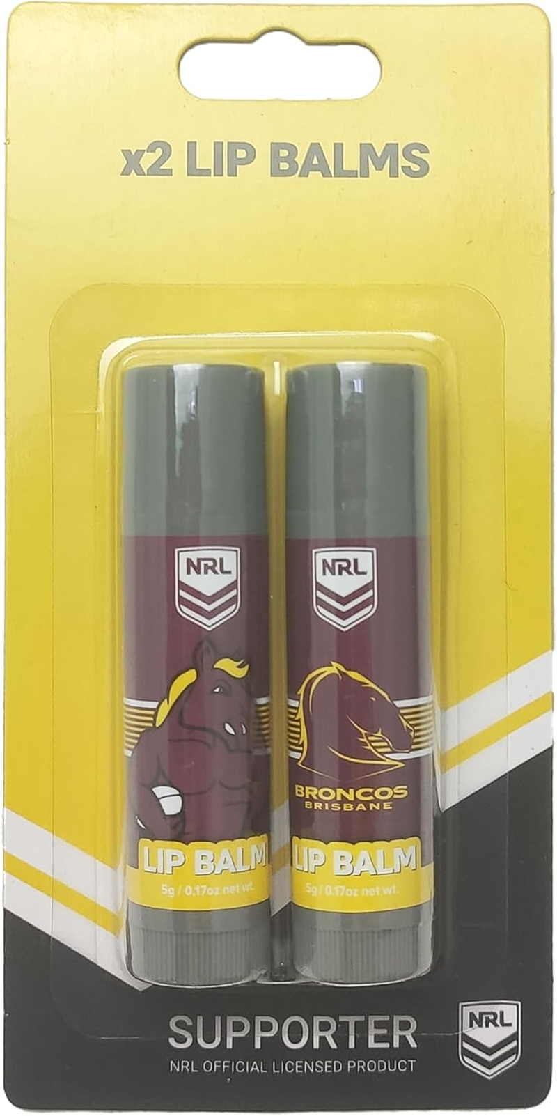 NRL Brisbane Broncos Lip Balm (Pack of 2)