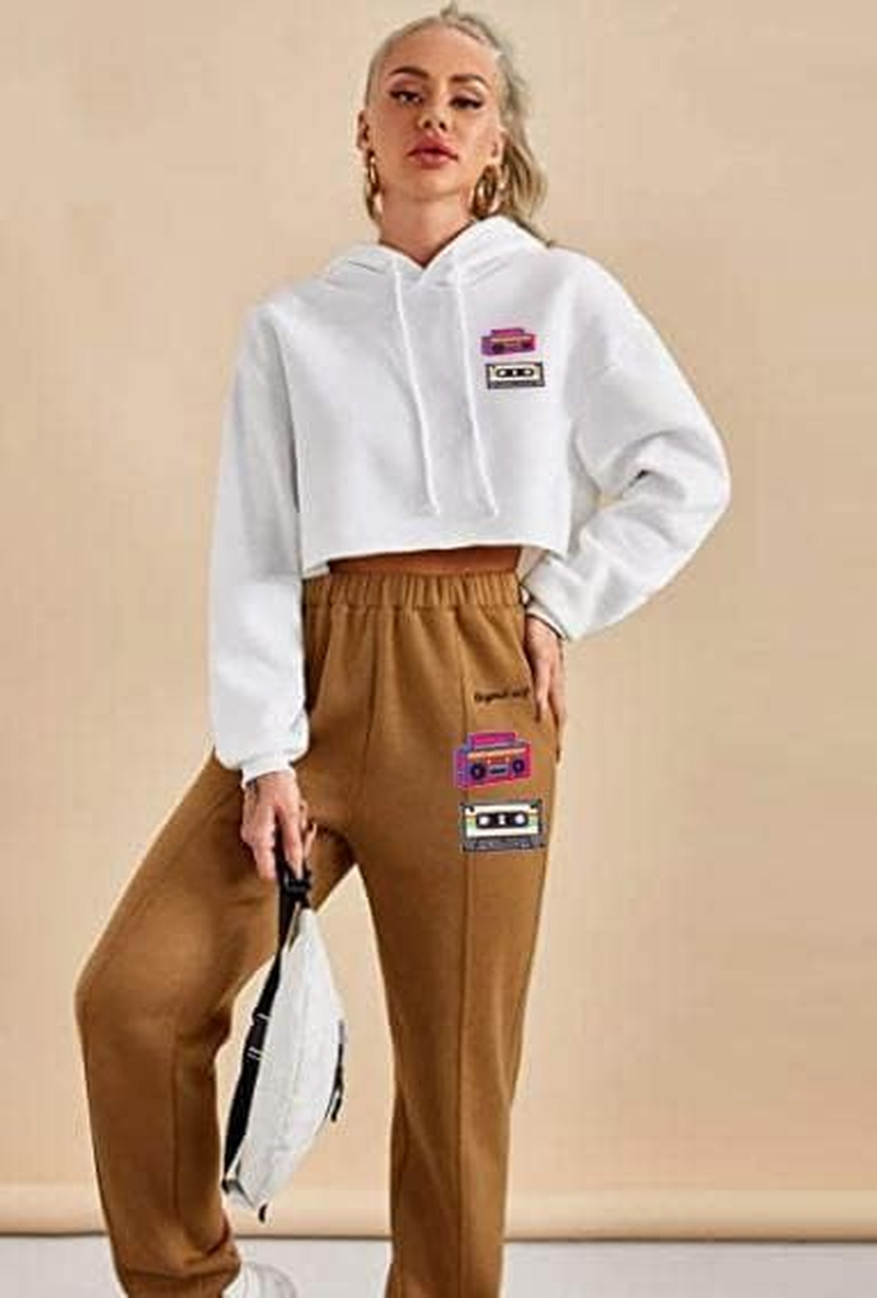 KUPOOL 2Pcs Iron on Patches Music Lovers Vintage Tapes and Recorders Clothes Embroidery Cloth Embroidered Sew On/Iron-On Punk Applique for Hat Pants DIY Patch, Blue, F, (Sx25-1)