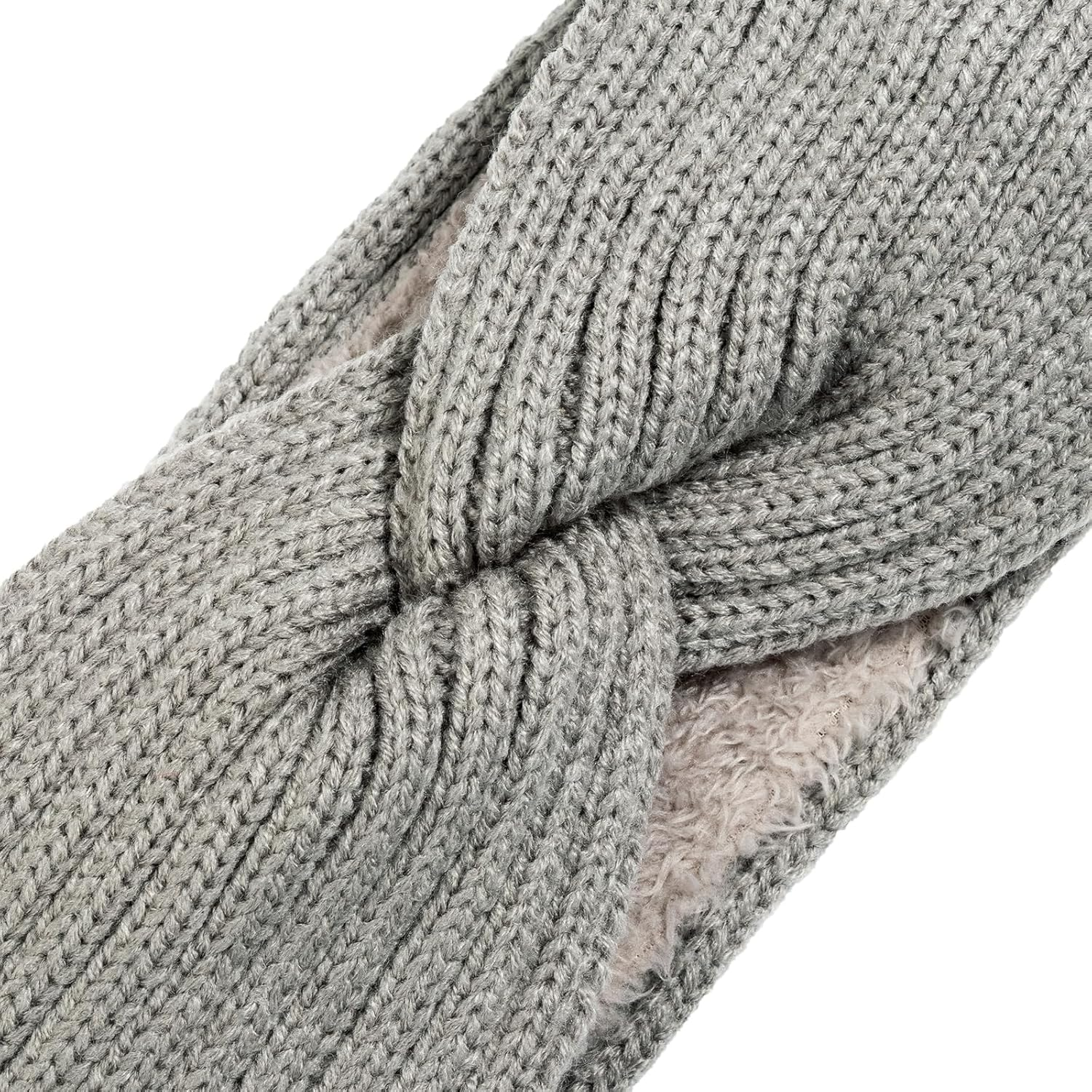 DRESHOW Women'S Warm Knitted Headband Winter Ear Warmers Crochet Head Wrap Thick Fleece Lining Hair Bands, 4Pcs Cross Style Set23M-A01Uk, 1 St&uuml;ck (4Er Pack) image number 4