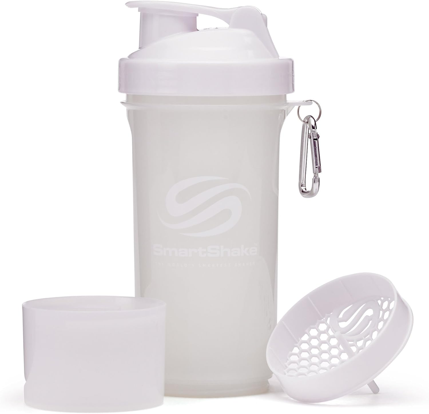 Smartshake Slim Shaker, 500 Ml Capacity, Pure White