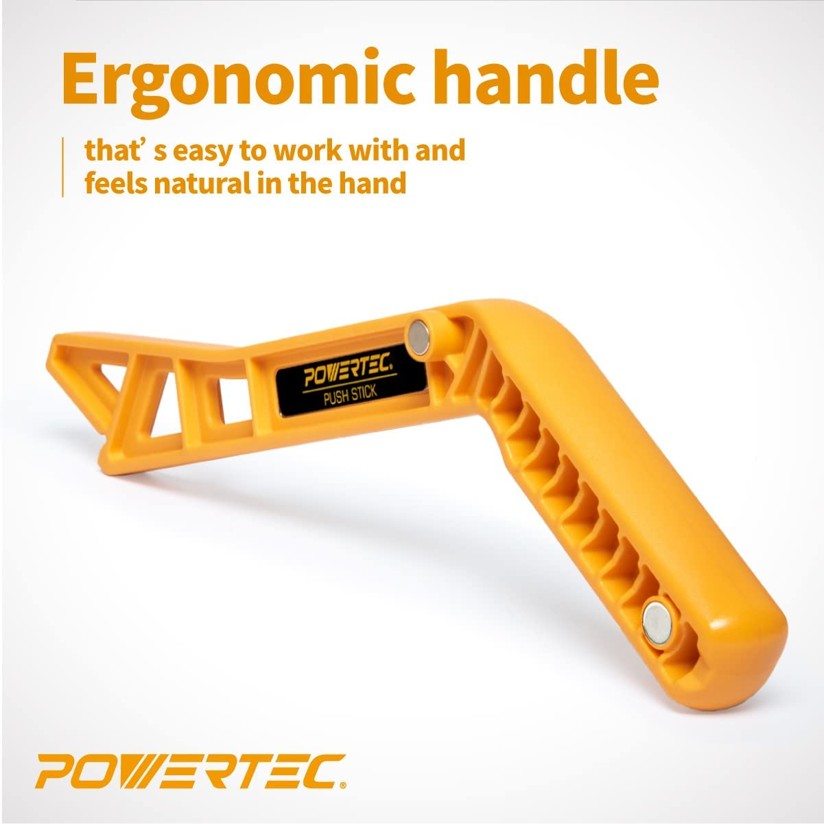 POWERTEC 71337 11.5&rdquo; Deluxe Magnetic Push Stick with Embedded Magnets in Ergonomic Handle for Space Efficient Storage | Woodworking Tools image number 4