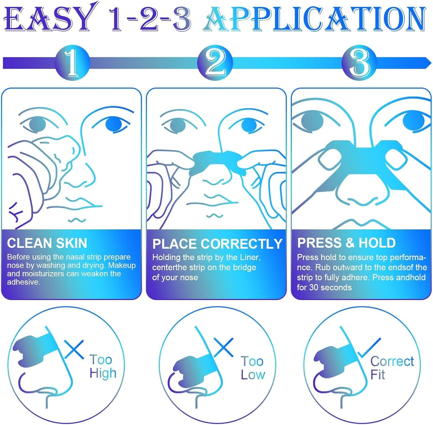 Oz Better Breath Nasal Strips, Medium Size Small, 96 Strips, 3 Month Supply, for Snoring Reduction and Better Sleep, anti Stop Snoring, Breathe Easy Right image number 2