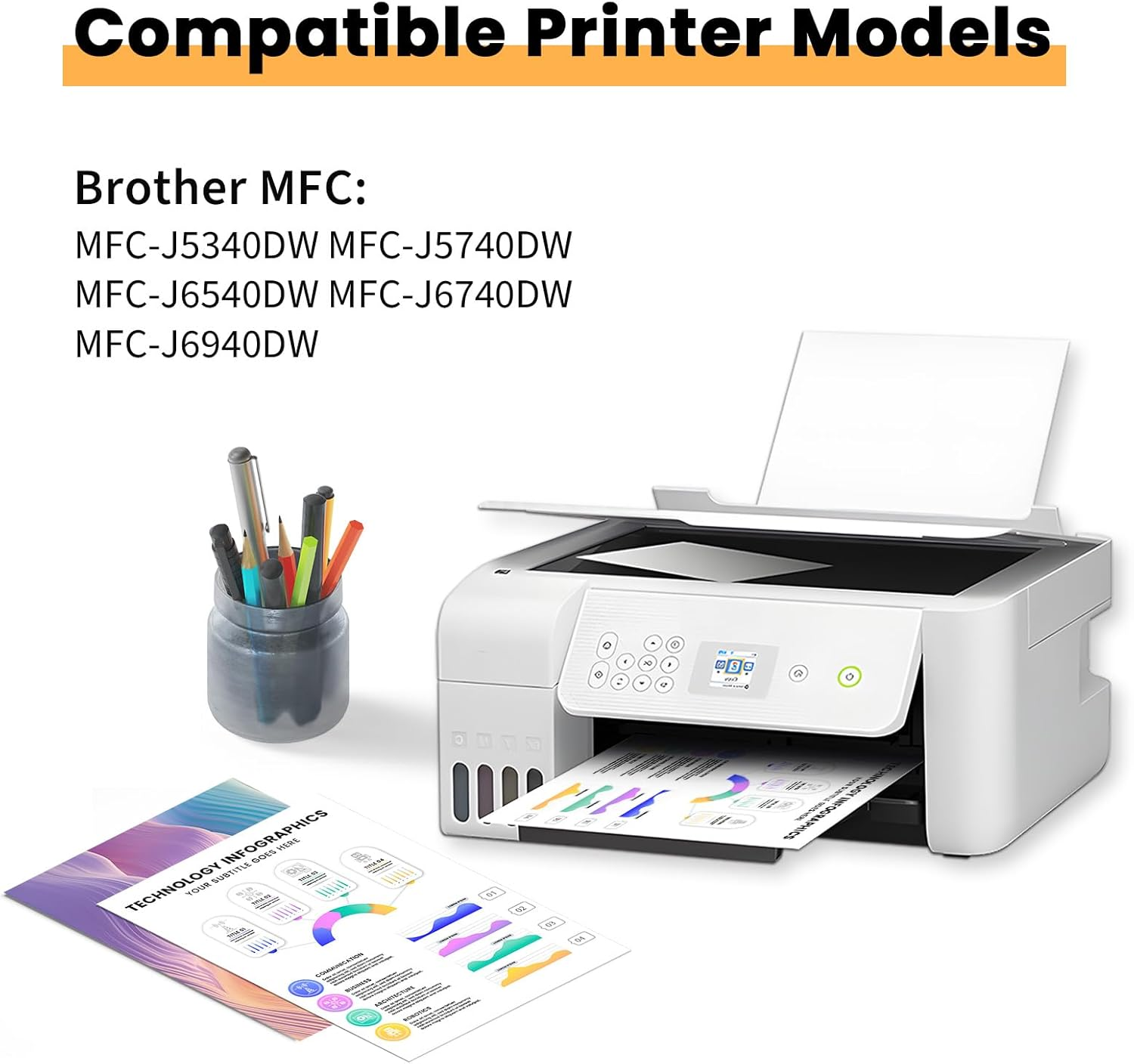 LC432XL High-Yield Remanufactured Ink Cartridges 4 Pack for Brother LC432 LC-432 LC432XL Compatible with MFC-J5340DW MFC-J5740DW MFC-J6540DW MFC-J6740DW MFC-J6940DW Printer (4 Pack B/C/M/Y) image number 6