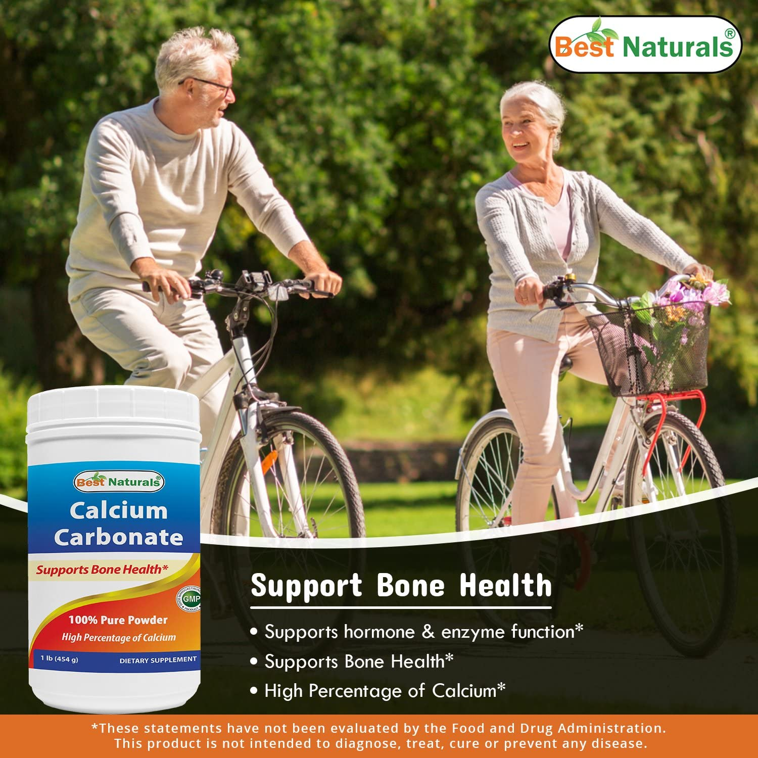 2 Pack - Best Naturals Calcium Carbonate Powder 1 Pound (Total 2 Pound) - Food Grade image number 3