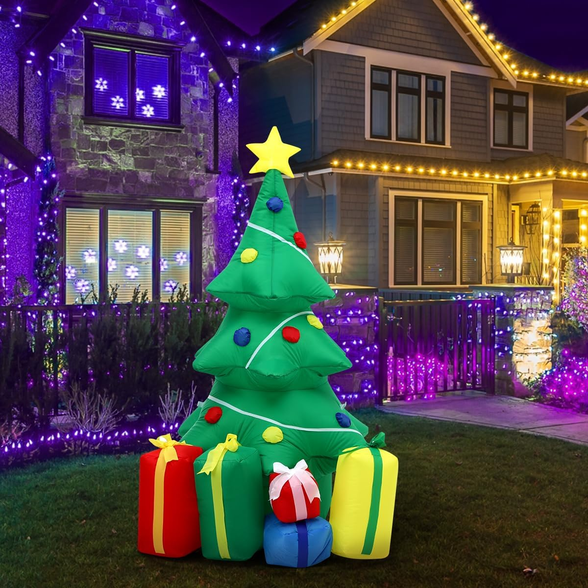 Tinseltown Christmas Inflatable Tree Gifts 1.5M Xmas Decorations LED Lights Outdoor image number 3