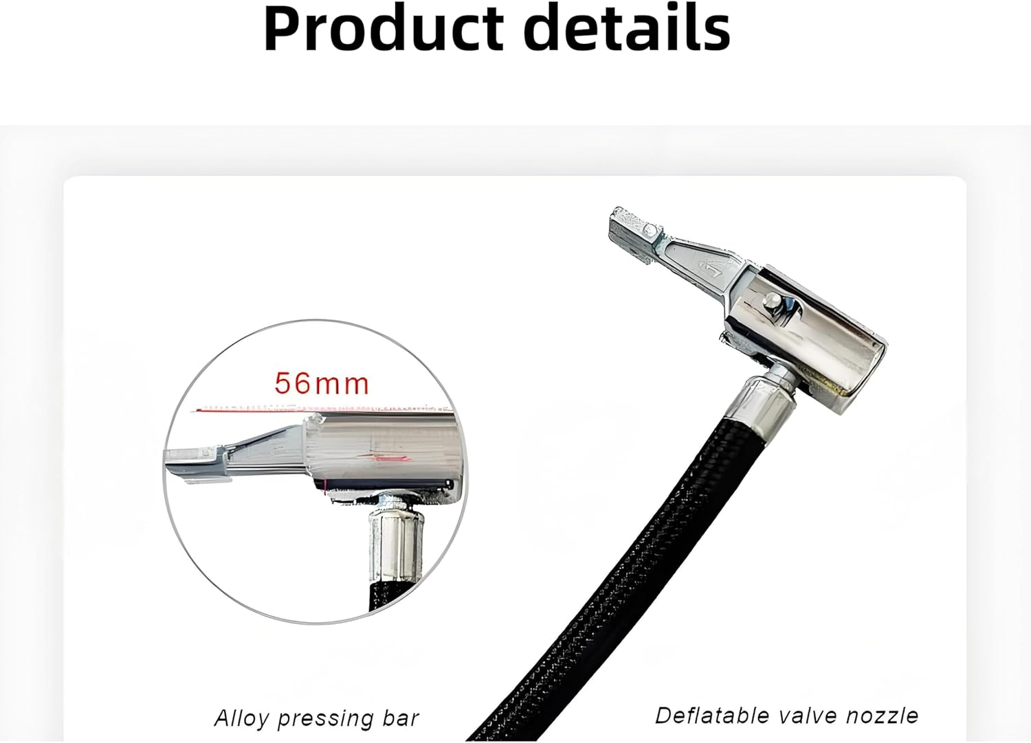 3.94Inch Tire Inflator Extension Tube ，Quick Inflation Chuck Adapter, Tyre Pump Hose for Car, Motorcycle, Bicycle - Hands-Free Inflation image number 2