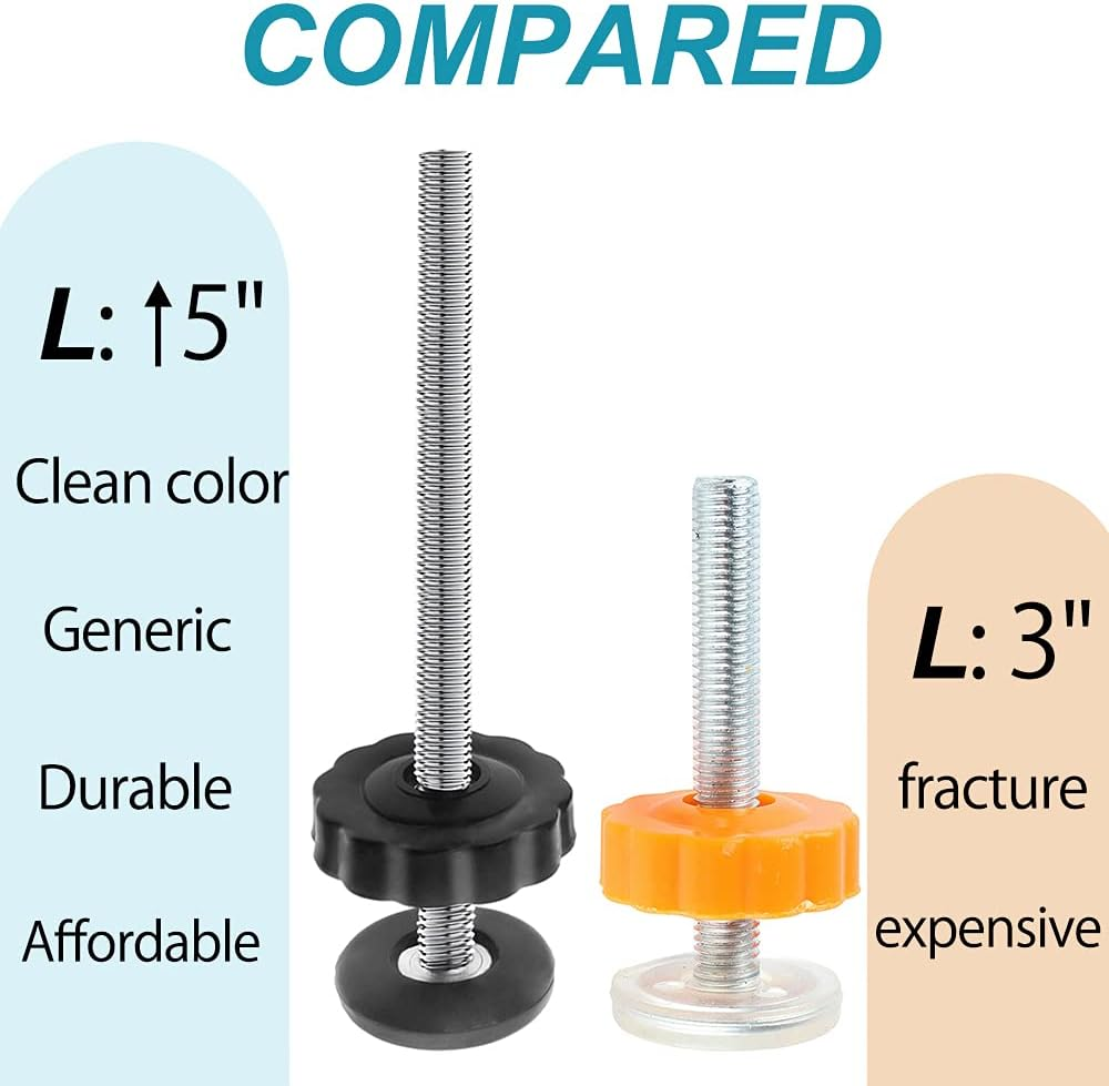 4Pcs Universal Baby Gate Threaded Spindle Rod, M8 (8Mm) Replacement Bolt Part for Baby & Pet Pressure Mounted Safety Gates, Extra Long Baby Tension Gate Extender (Black) - White image number 6