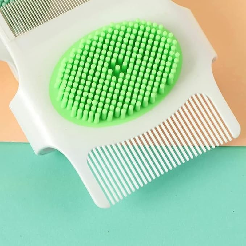 Cradle Cap Comb, Hair Rubber Brush, Cradle Cap Brush, Shower Brush, 2-Piece Cradle Cap Brush and Comb, 3-In-1 Design Cradle Cap Brush, Cradle Cap Silicone Brush, Scalp Brush image number 6