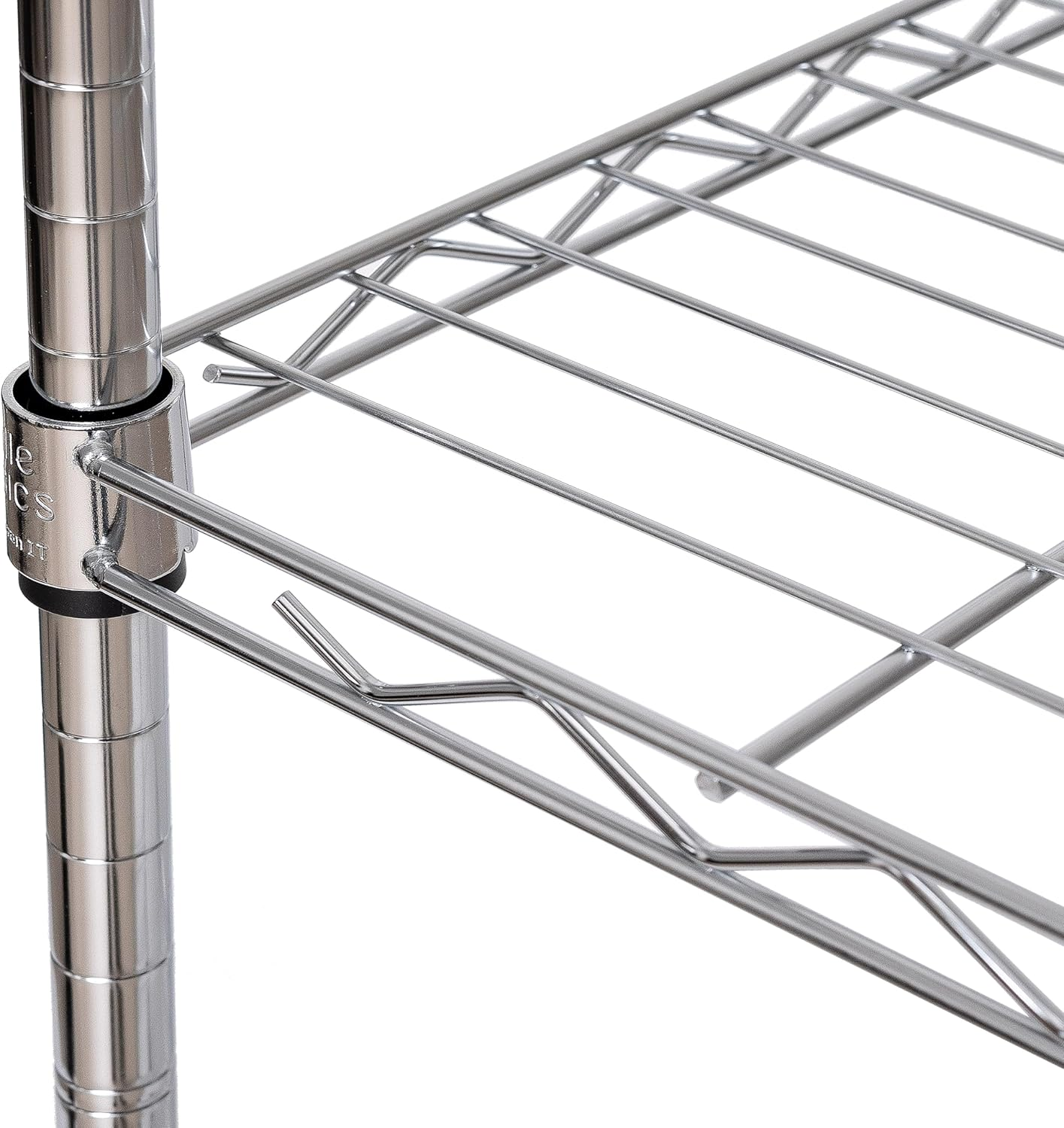 Seville Classics 5-Tier Wire Shelving with Wheels, 5-Tier, 30"" W X 14"" D (New Model), Chrome Plating, Plated Steel image number 6