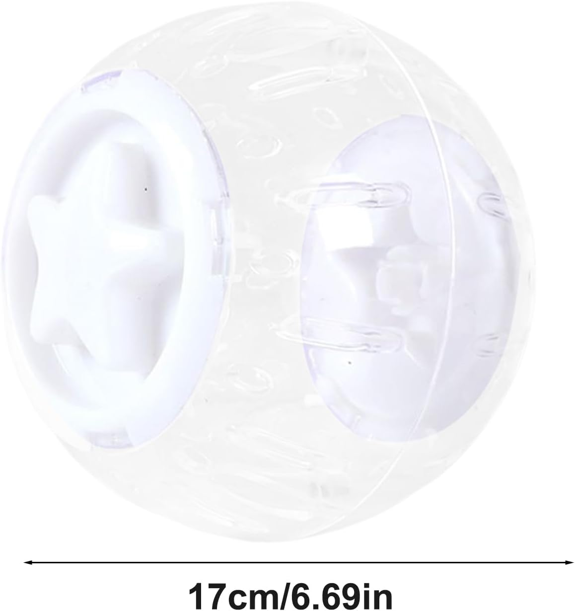 Clear Hamster Ball - Clear Hamster Running Ball Exercise Toy - Indoor Activity Small and Medium Pets Daily Fitness Entertainment for Animal Lovers - Blue image number 6