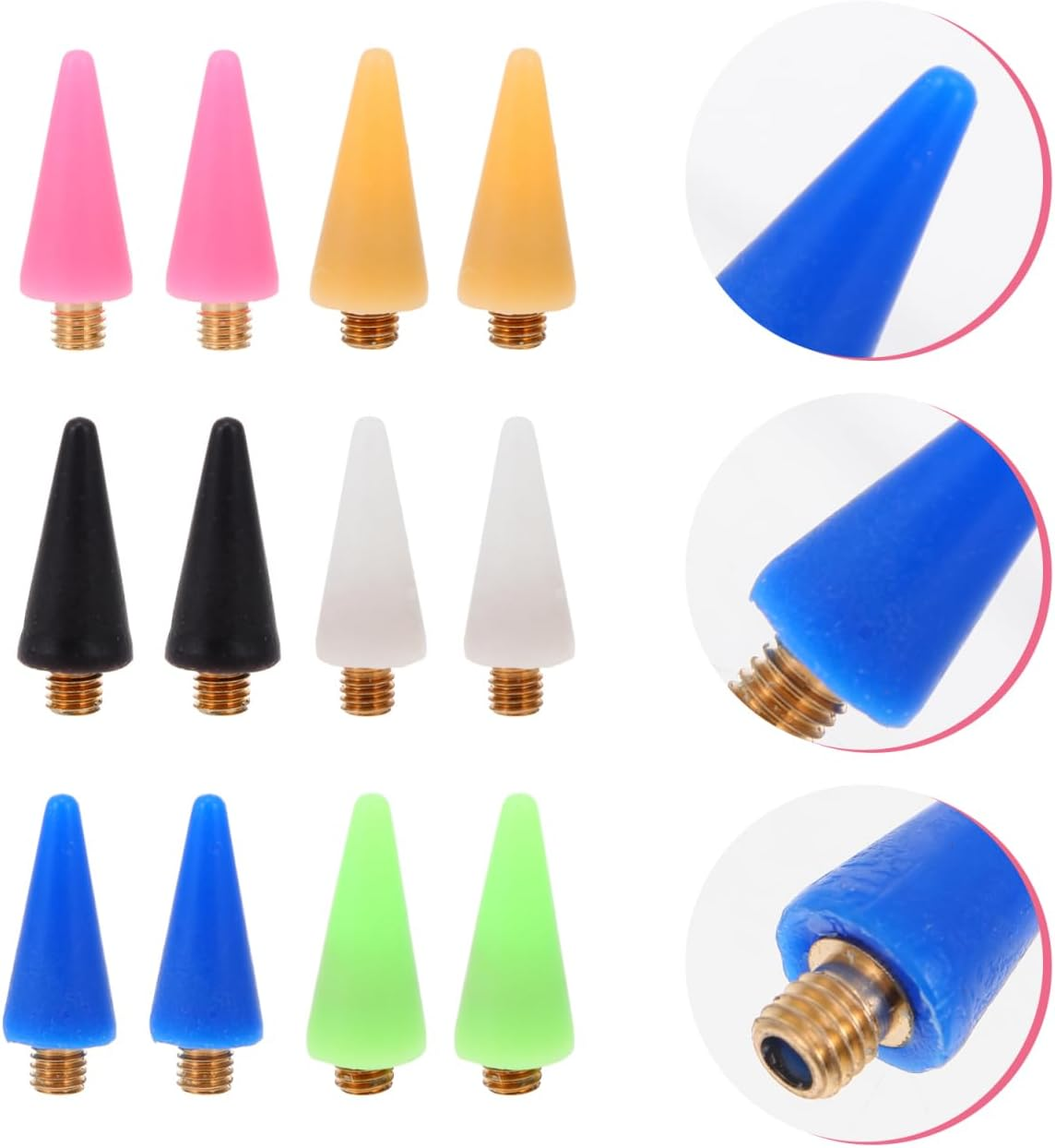 WEKADRIN 12Pcs Nail Art Wax Tip - Craftsmanship Tools Wax Tip Pencil Nail Picker Picker Dotting Tools for Small Bead Crystal Fixing Art Crafts DIY Decoration