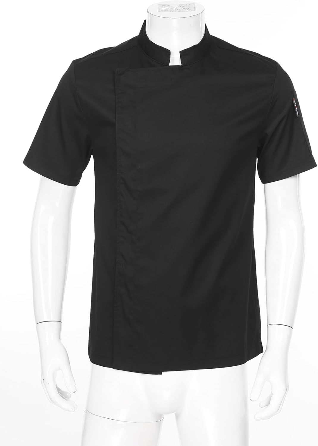 Loodgao Adult Mens Short Sleeve Chef Coat Solid Color Kitchen Cook Uniform Jacket Canteen Bakery Chef Shirts image number 3