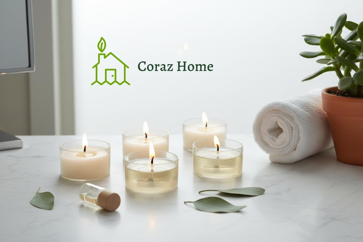 Natural Unscented Tealights 100% Rapeseed Wax Paraffin-Free Candles in Recyclable Clear Cup Natural Wax Tea Lights image number 3