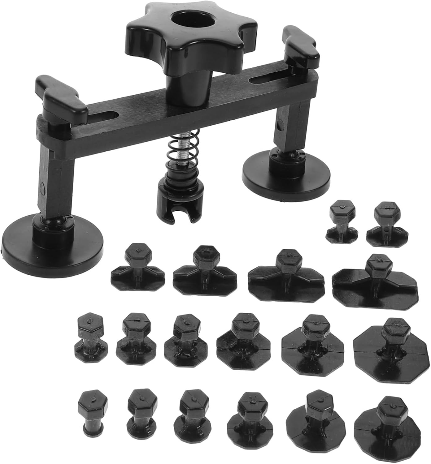 LALADEFIEE Dent Tool Kit Suction Cup and 18 Glue Tabs Small and Large Dent Repair Set for Automotive Hail Damage for Cars and Trucks