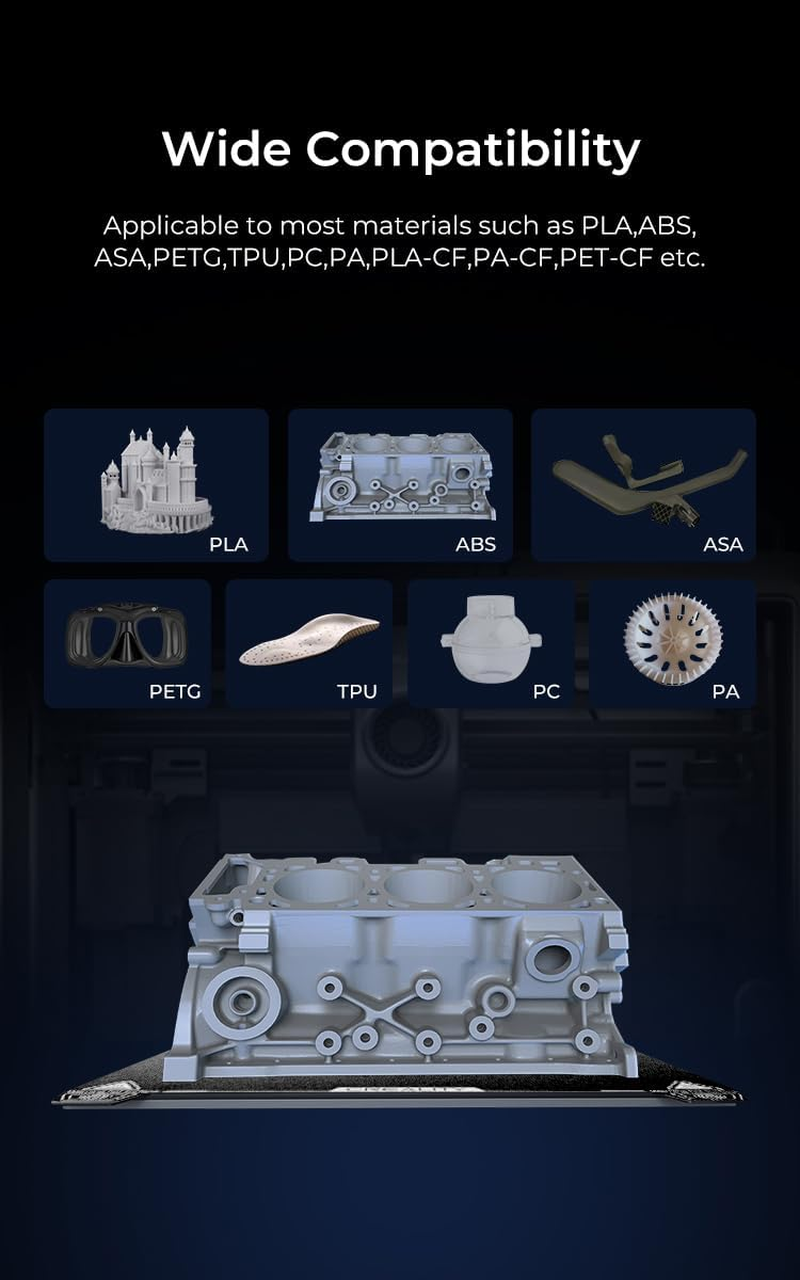 Official K1C Textured PEI Build Plate 235X235Mm PEI Sheet Magnetic Flexible Removable Spring Steel Bed Plate (Without Magnetic Base)