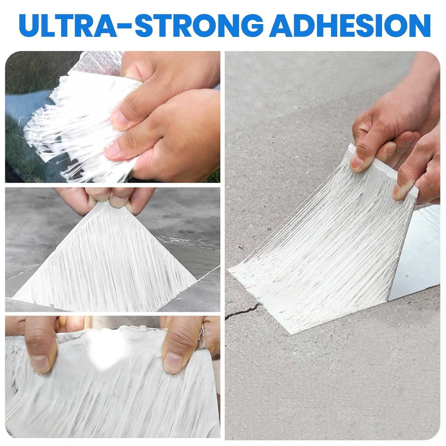 ADHES Butyl Tape Waterproof Tape 50Mm X 5M, Aluminum Foil Tape Butyl Sealant Tape for RV Repair, Window, Silicone, Boat and Pipe Sealing, Glass & EDPM Rubber Roof Patching, Silver