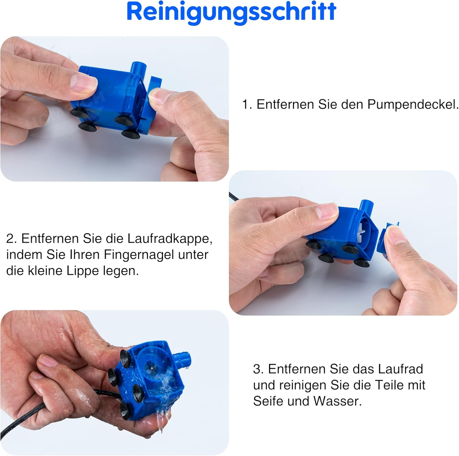 Pet Water Pump Replacement Pump for Flowers Cat Fountain, Mini Super Quiet Electric Water Pump 2 W Low Consumption Pump with 5.9 Ft Cable for Cat Drinking Fountain