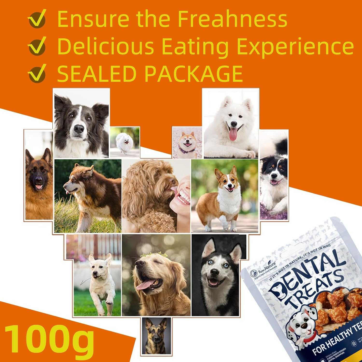 Dog Treats Chicken 100G - All Natural & Dried Snacks - Grain Free Long Lasting Chews Dogs - Best Sticks for Training & Healthy Teeth image number 3