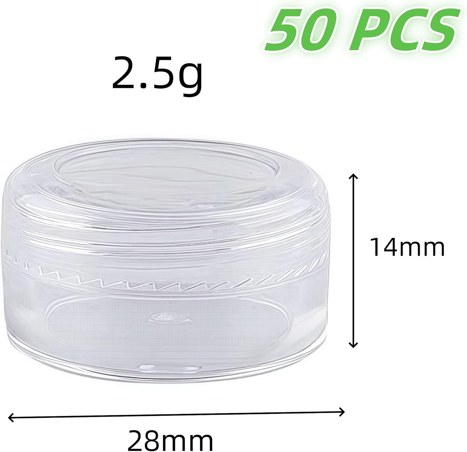 Wizefolk 50 Pcs Sample Containers with Lids,2.5 Gram Clear Sample Jars,Empty Lip Balm Containers with Lids,Small Makeup Travel Containers for Makeup,Lotion,Eye Shadow,Powder,And Lip Balms image number 3