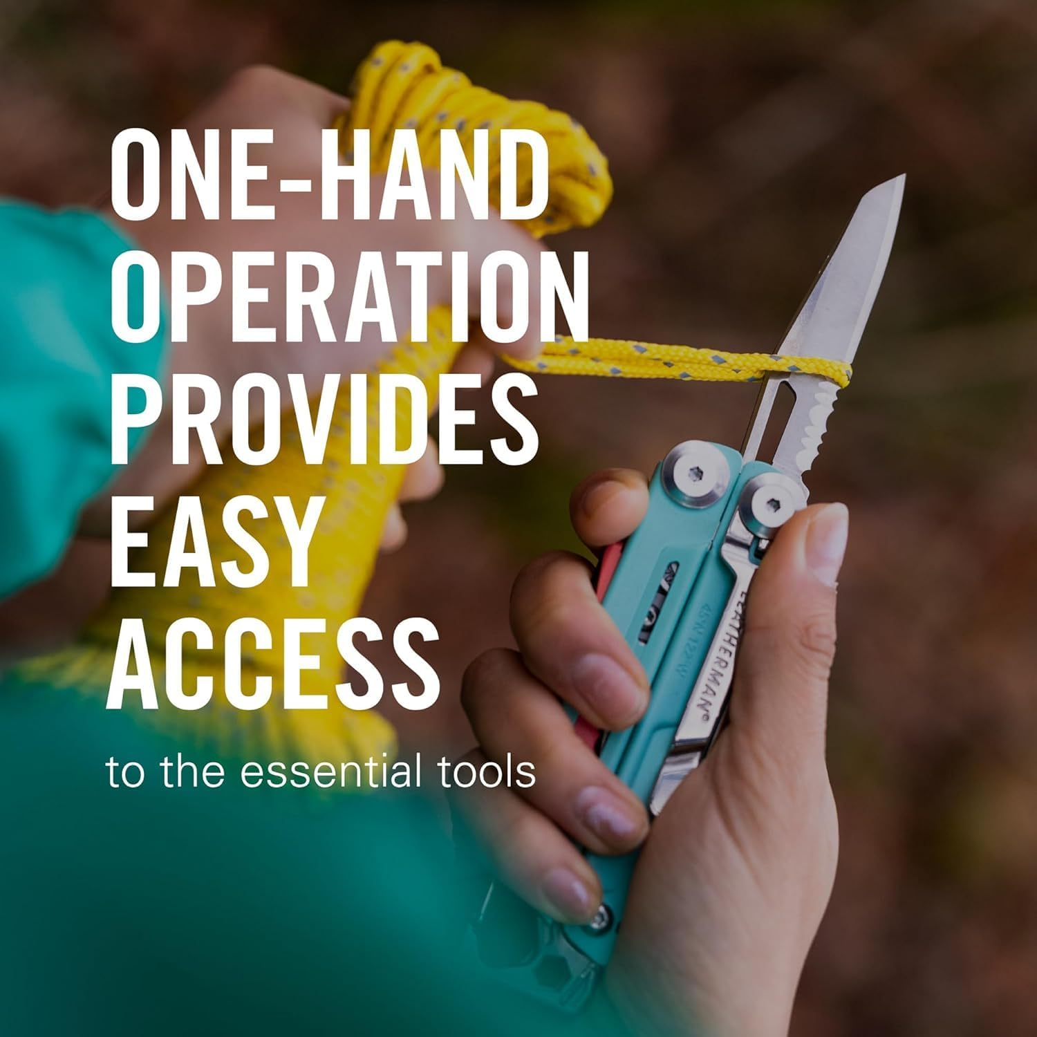 Leatherman Signal&reg; Survival Multitool with Hammer, Whistle & 19 Tools - 4.5" Stainless Lockable Multitool - Aqua & Silver - Ideal for Outdoor Adventures, Camping & EDC - Aqua/Silver image number 4